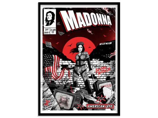 Madonna Print - American Life Comic Cover Art