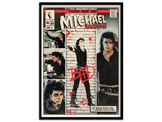 Michael Jackson Print - Bad Comic Cover Art