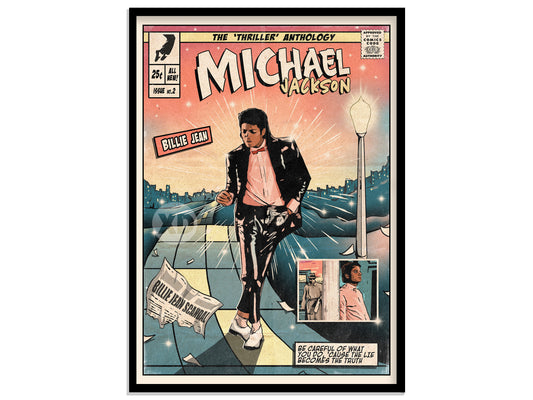 Michael Jackson Print - Billie Jean Comic Cover Art