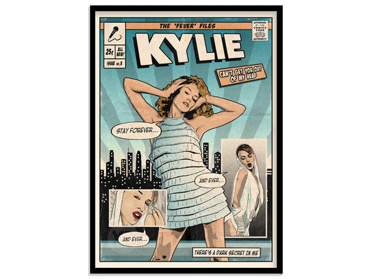 Kylie Minogue Print - Can't Get You Out Of My Head Comic Cover Art