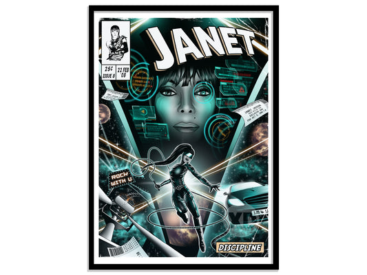 Janet Jackson Print - Discipline Comic Cover Art
