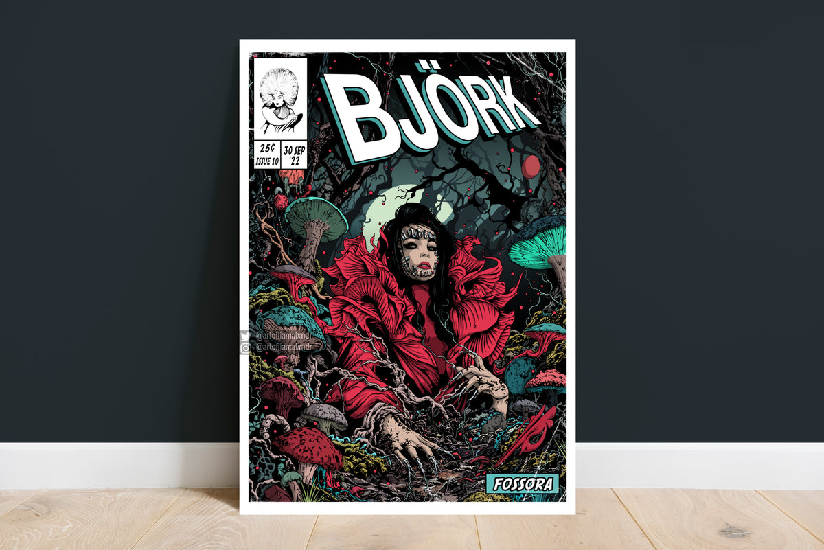 Björk Album Collection - 10 Comic Cover Art Prints