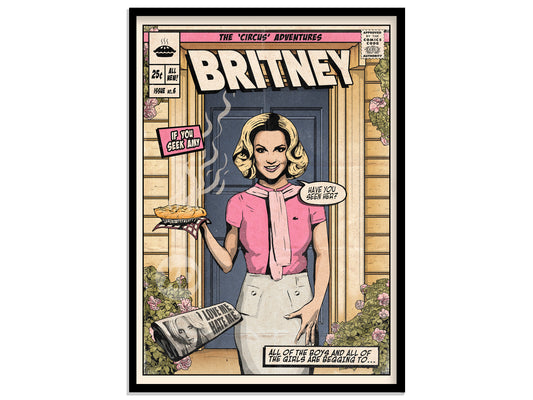 Britney Spears Print - If You Seek Amy Comic Cover Art