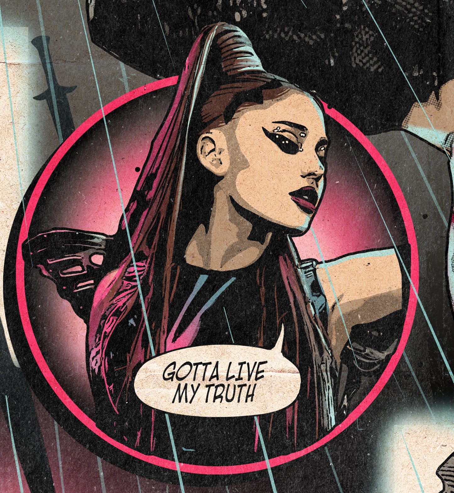 Lady Gaga Print - Rain On Me Comic Cover Art