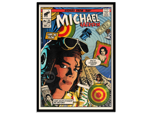 Michael Jackson Print - Leave Me Alone Comic Cover Art
