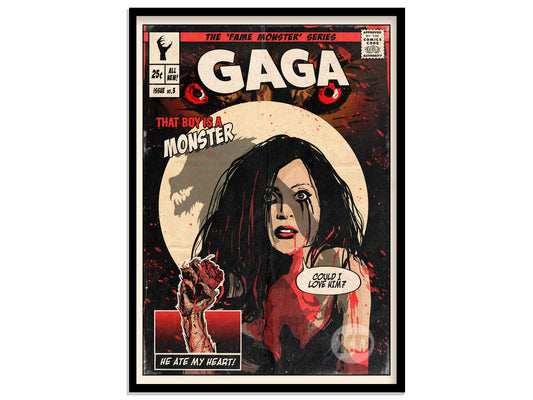 Lady Gaga Print - Monster Comic Cover Art