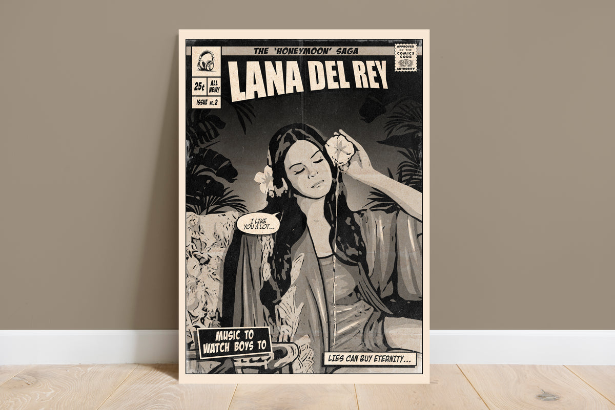 Lana Del Rey Singles Collection - 7 Comic Cover Art Prints