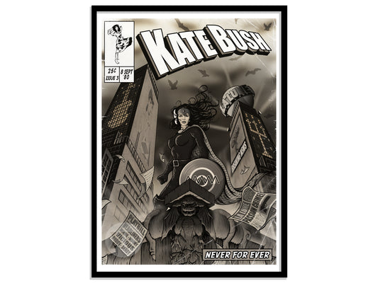 Kate Bush Print - Never For Ever Comic Cover Art