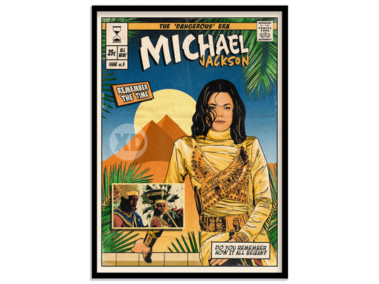 Michael Jackson Print - Remember The Time Comic Cover Art