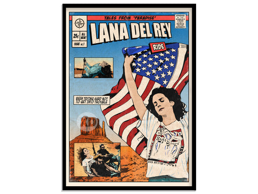Lana Del Rey Print - Ride Comic Cover Art