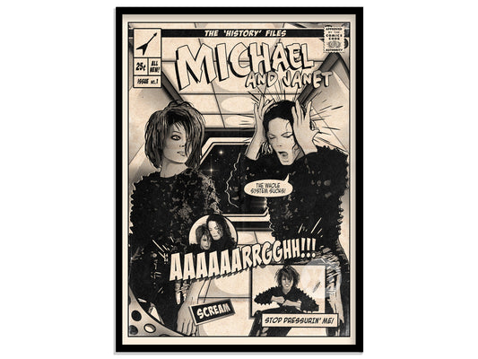 Michael & Janet Jackson Print - Scream Comic Cover Art