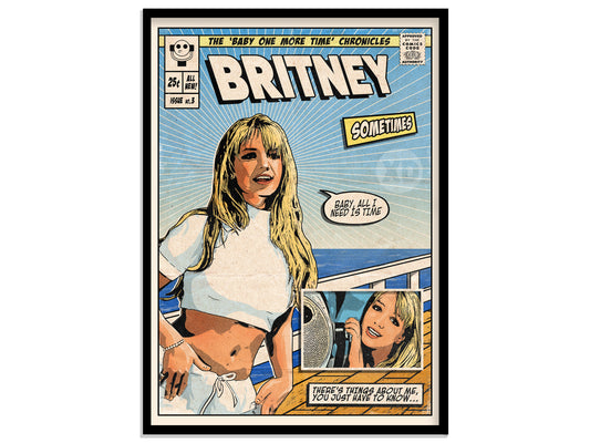 Britney Spears Print - Sometimes Comic Cover Art