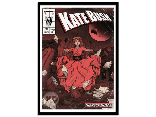 Kate Bush Print - The Kick Inside Comic Cover Art