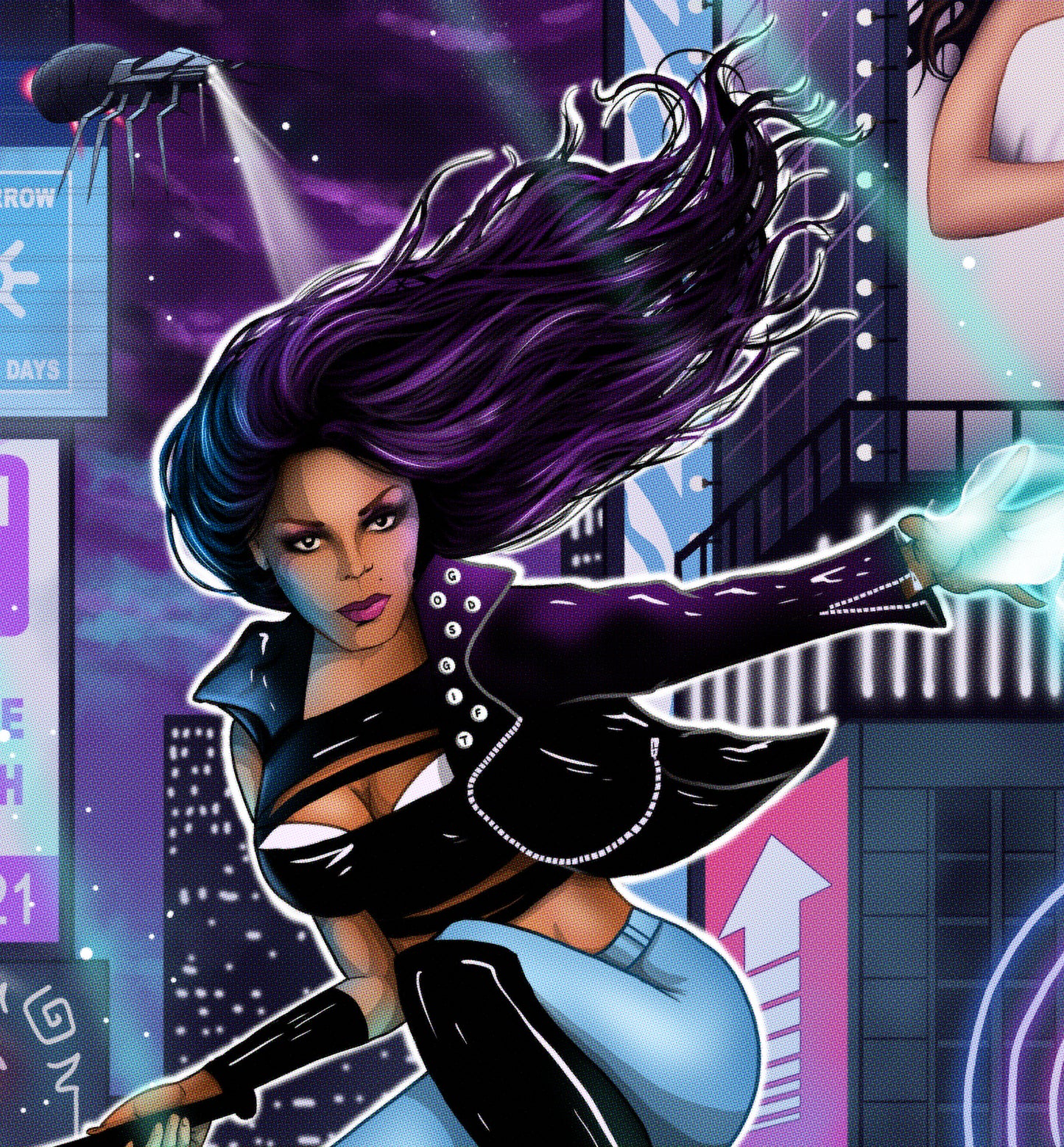 Janet Jackson Print - All For You Comic Cover Art
