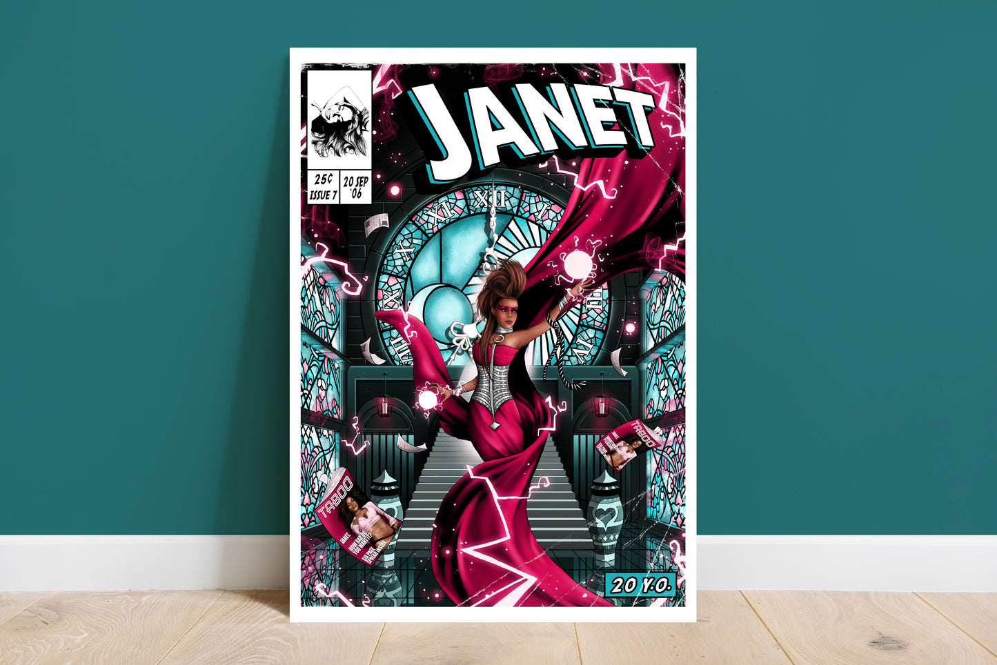 Janet Jackson Album Collection - 9 Comic Cover Art Prints
