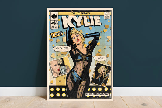 Kylie Minogue Print - 2 Hearts Comic Cover Art