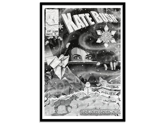 Kate Bush Print - 50 Words For Snow Comic Cover Art
