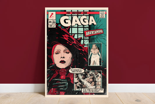 Lady Gaga Print - Abracadabra Comic Cover Art