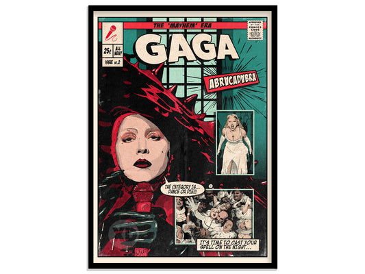 Lady Gaga Print - Abracadabra Comic Cover Art