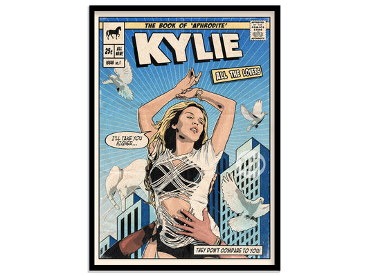 Kylie Minogue Print - All The Lovers Comic Cover Art