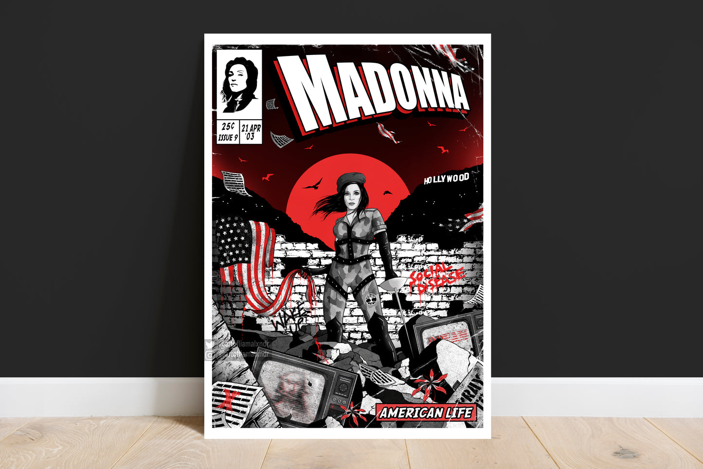 Madonna Album Collection - 14 Comic Cover Art Prints