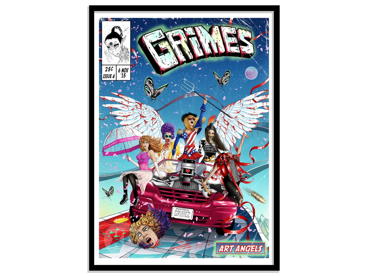 Grimes Print - Art Angels Comic Cover Art