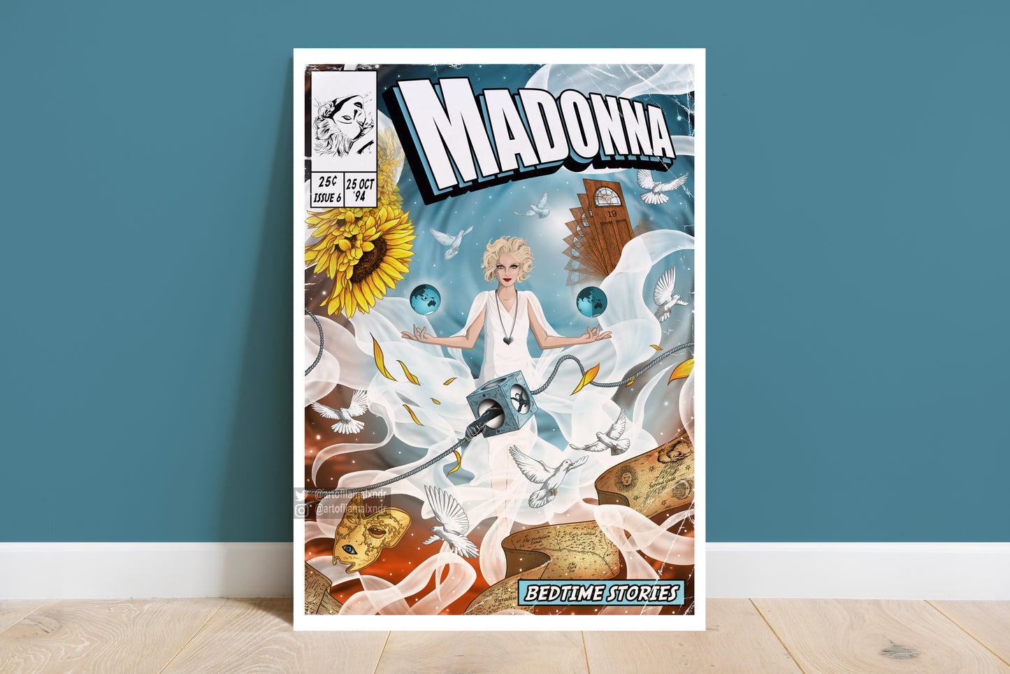 Madonna Print - Bedtime Stories Comic Cover Art