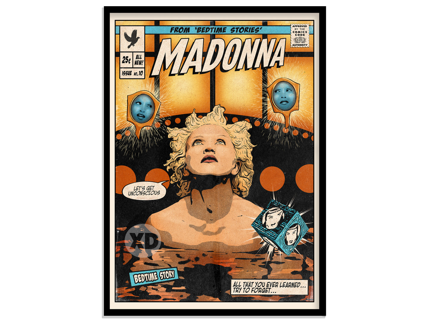 Madonna Print - Bedtime Story Comic Cover Art