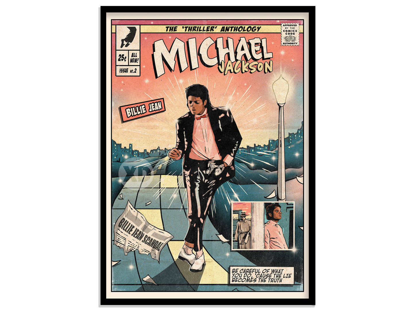Michael Jackson Print - Billie Jean Comic Cover Art
