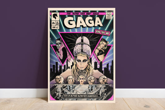 Lady Gaga Print - Born This Way Comic Cover Art