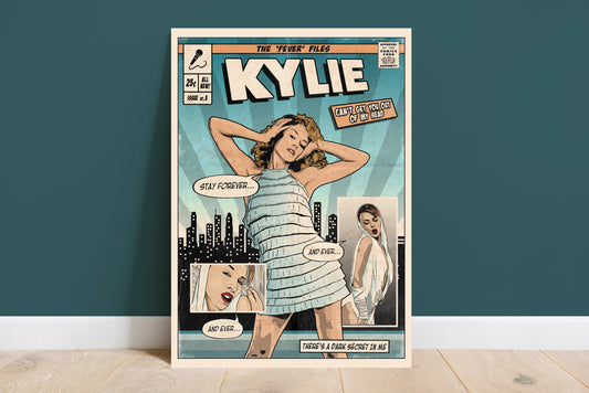 Kylie Minogue Print - Can't Get You Out Of My Head Comic Cover Art