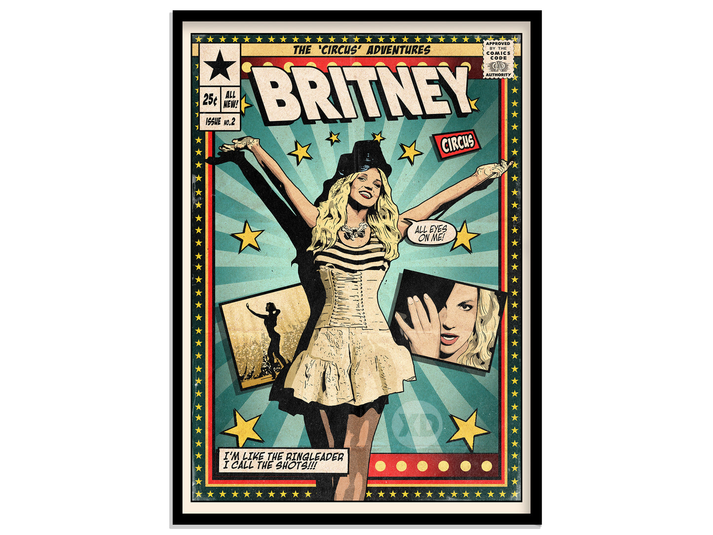Britney Spears Print - Circus Comic Cover Art