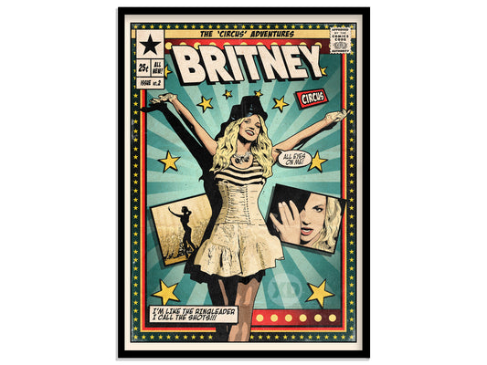 Britney Spears Print - Circus Comic Cover Art