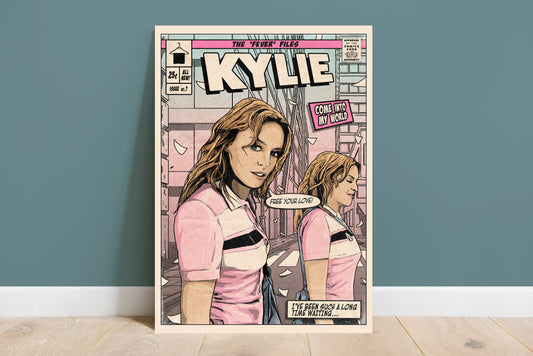 Kylie Minogue Print - Come Into My World Comic Cover Art