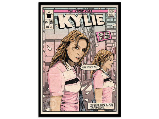 Kylie Minogue Print - Come Into My World Comic Cover Art