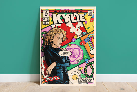Kylie Minogue Print - Confide In Me Comic Cover Art