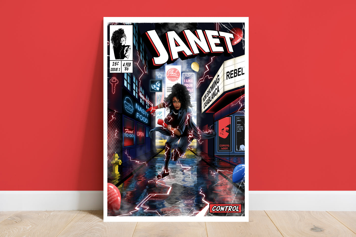Janet Jackson Print - Control Comic Cover Art