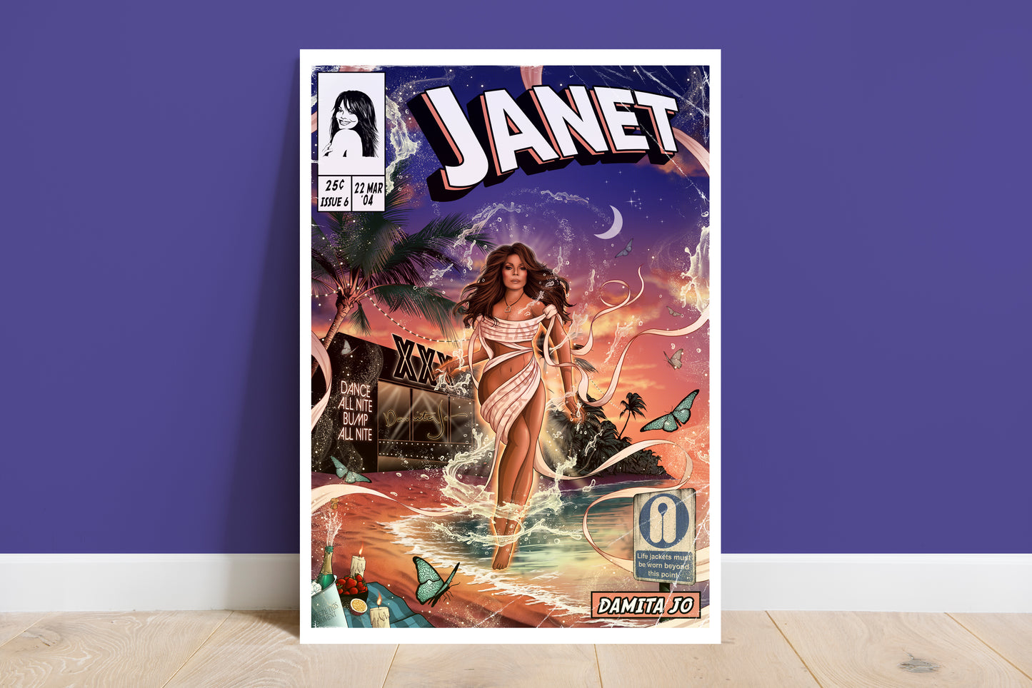 Janet Jackson Print - Damita Jo Comic Cover Art