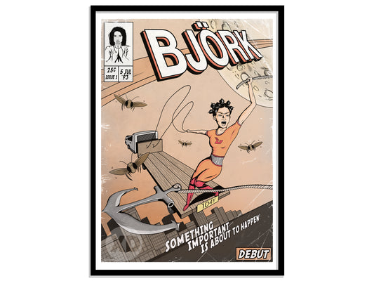 Björk Print - Debut Comic Cover Art