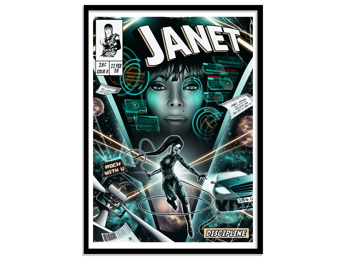 Janet Jackson Print - Discipline Comic Cover Art