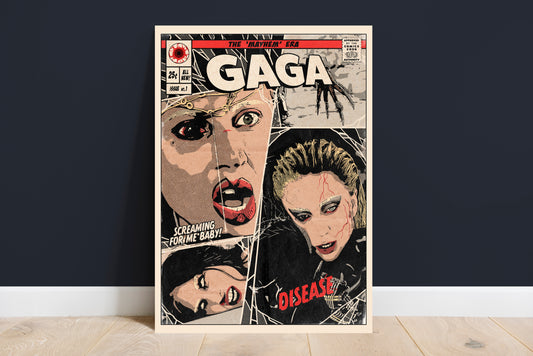 Lady Gaga Print - Disease Comic Cover Art