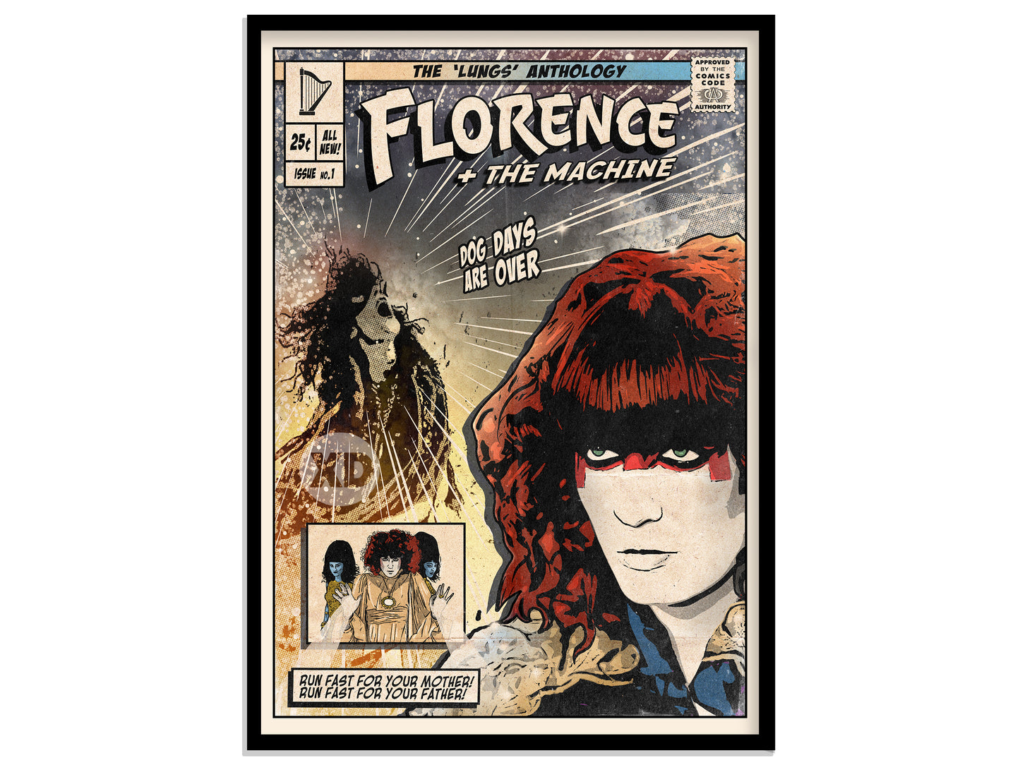 Florence + The Machine Print - Dog Days Are Over Comic Cover Art