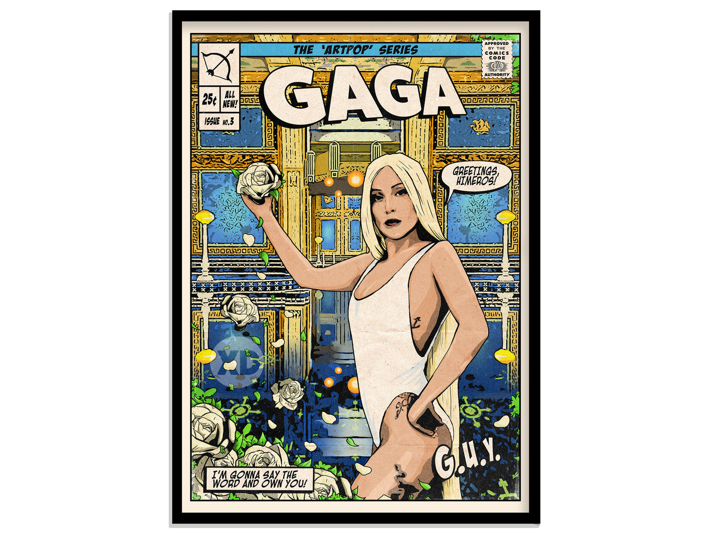 Lady Gaga Print - G.U.Y. Comic Cover Art