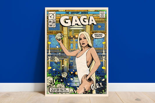 Lady Gaga Print - G.U.Y. Comic Cover Art