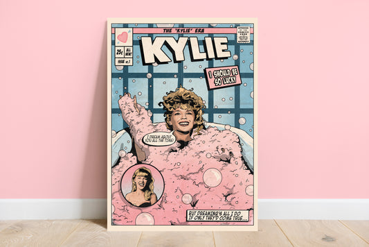 Kylie Minogue Print - I Should Be So Lucky Comic Cover Art