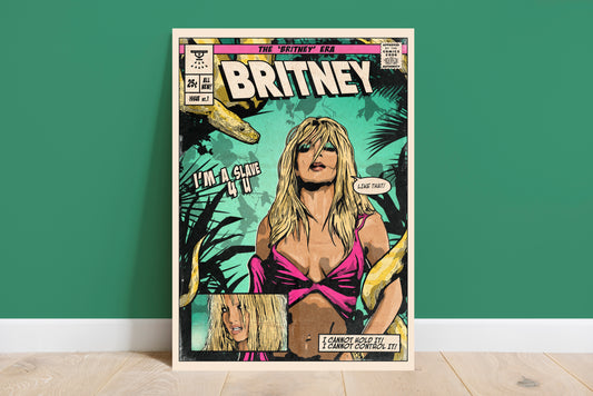 Britney Spears Print - I'm A Slave 4 U Comic Cover Art