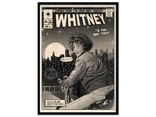 Whitney Houston Print - I'm Your Baby Tonight Comic Cover Art