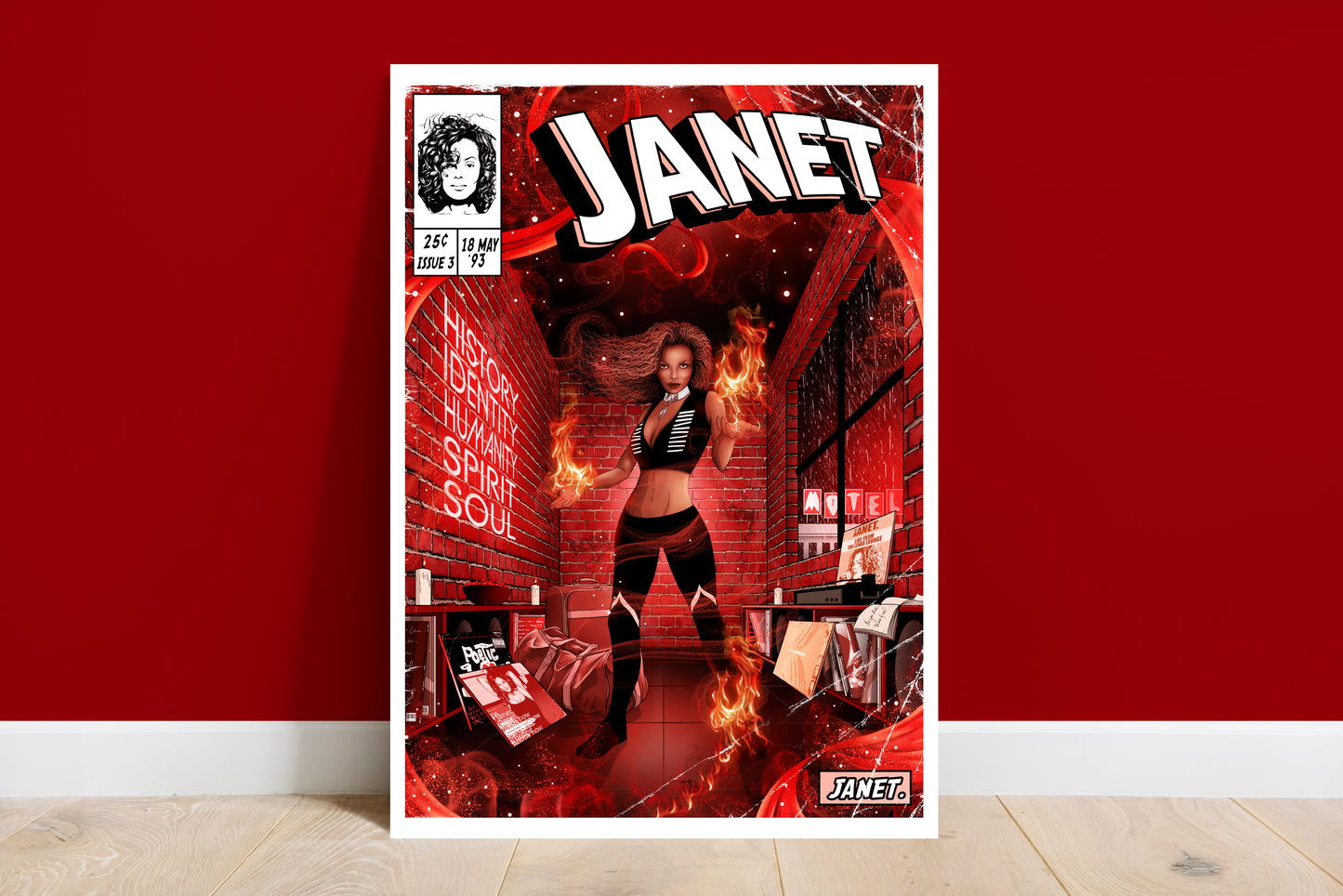 Janet Jackson Print - Janet. Comic Cover Art