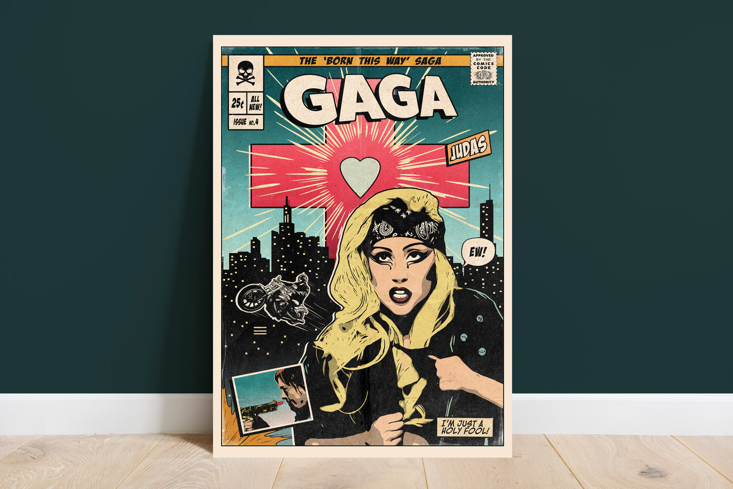 Lady Gaga Print - Judas Comic Cover Art