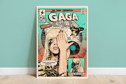 Lady Gaga Print - Just Dance Comic Cover Art